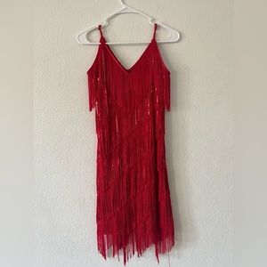 Red Fringe dress
